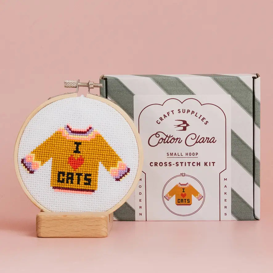 I Love Cats Cross Stitch Kit