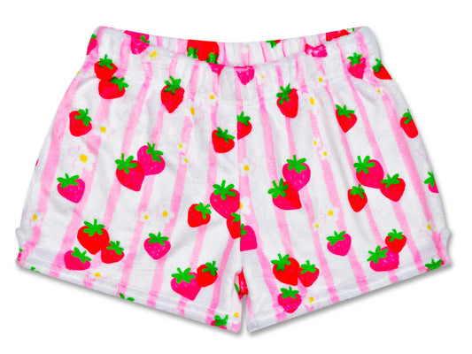 Plush Shorts | Strawberry Stripes