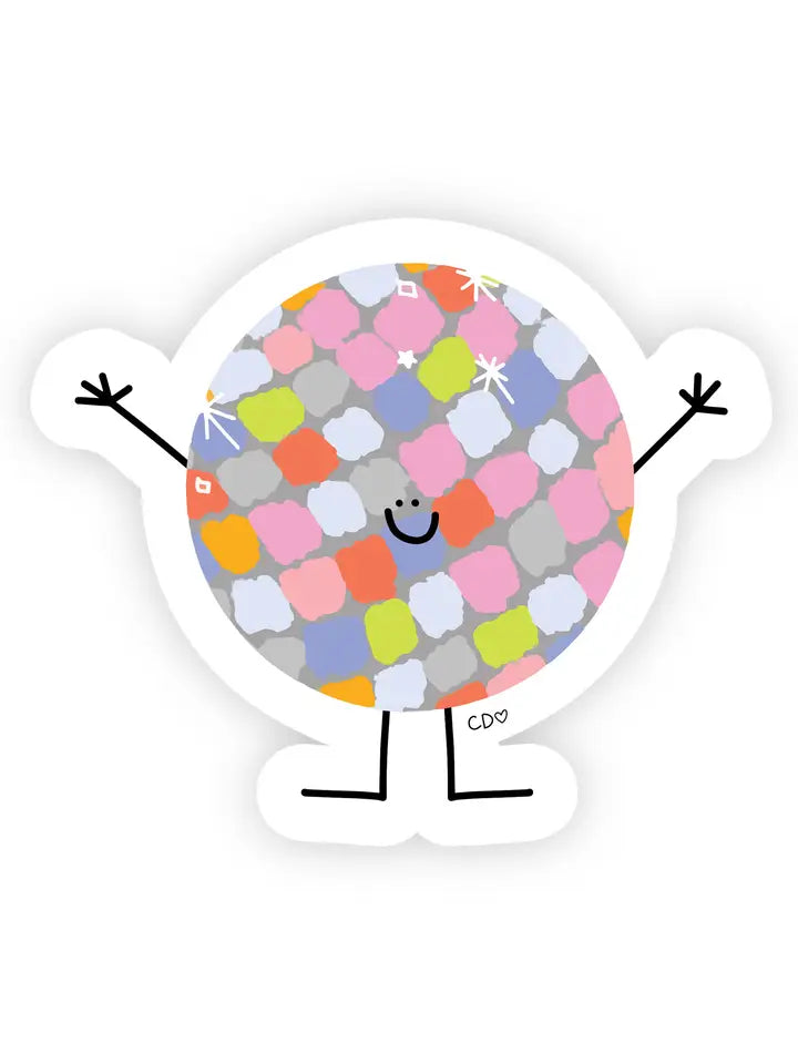 Decal Sticker | Smiley Disco Ball