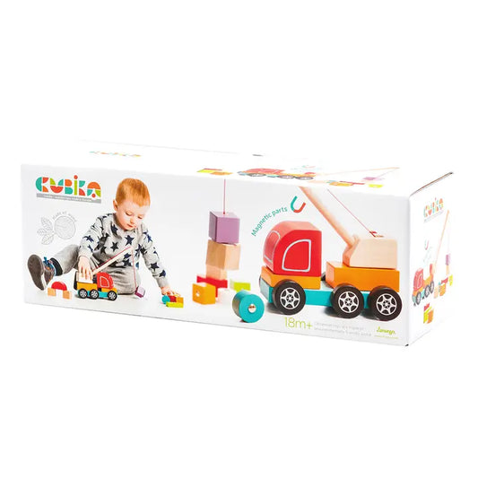 Cubika | Wooden Toy Crane Truck