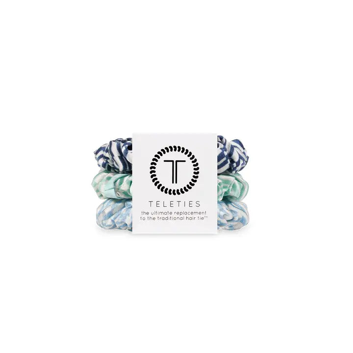 Teleties | Silk Scrunchies | Totally Turquoise | Small