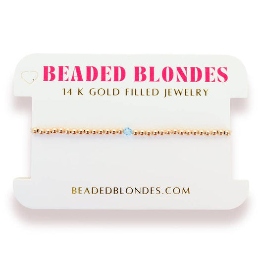 Birthstone Swarovski Crystal Bracelet | March