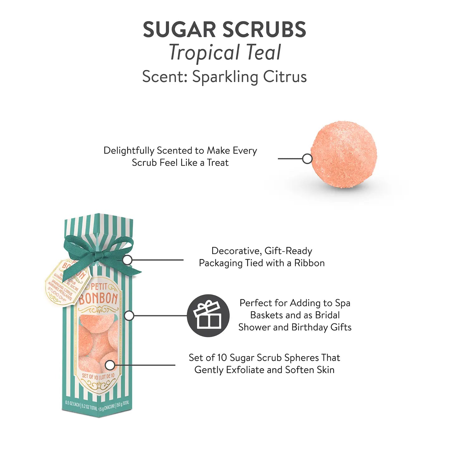 Petit Bonbon Tropical Teal Sugar Scrub