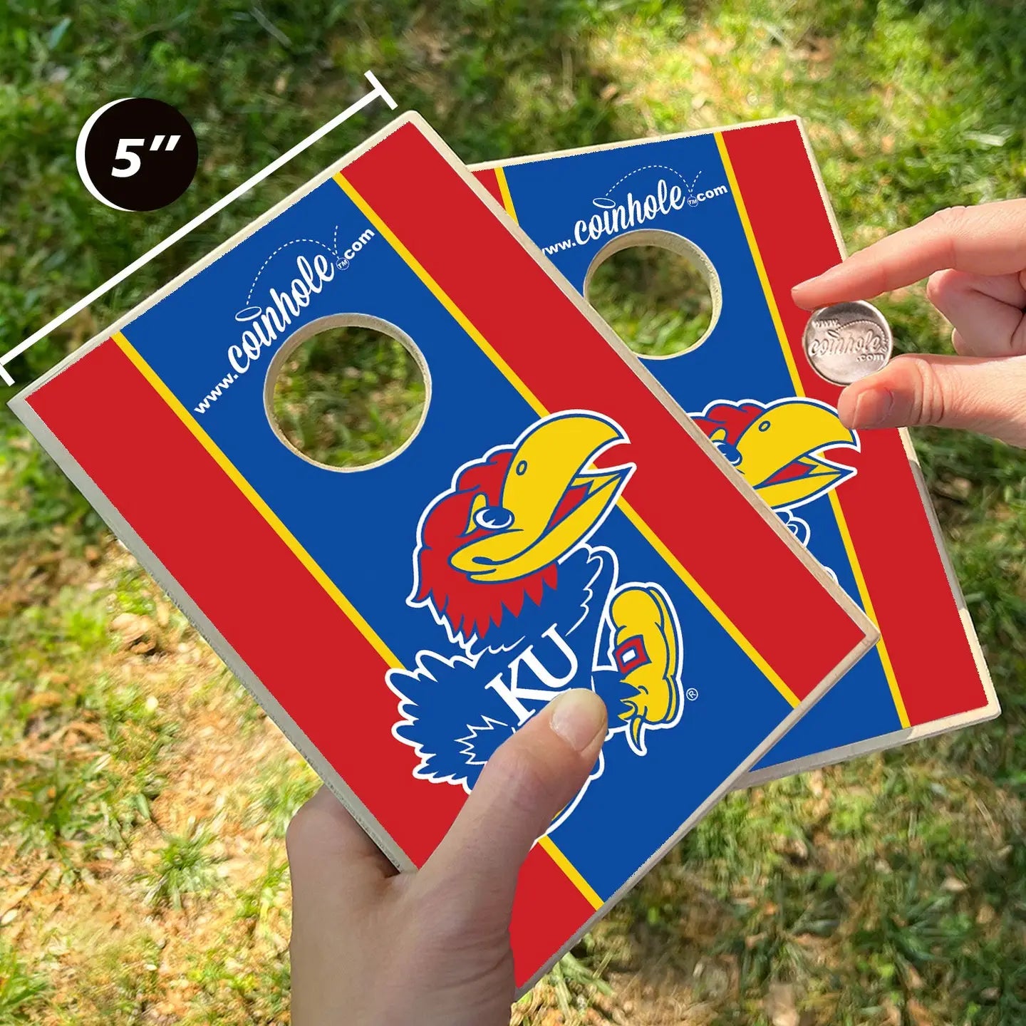 Coinhole Tabletop Game Set | Kansas University