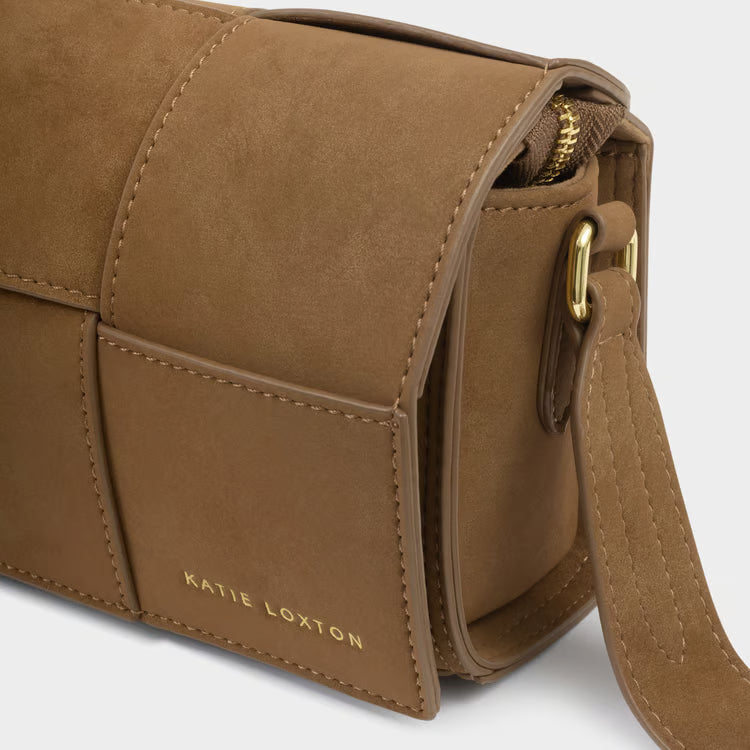 Taya Suedette Crossbody Bag | Caramel