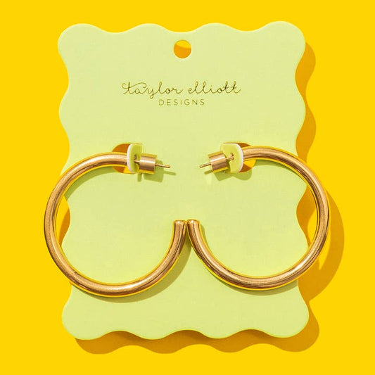 Large Hoop Earrings | Gold-Plated | Terry