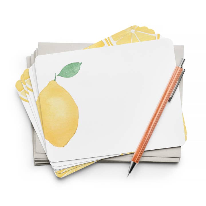 Boxed Flat Notecards | Lemon