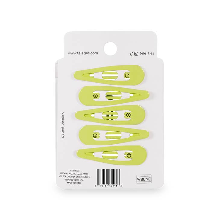 Teleties Snap Clip | 6 Count | Summer Brights
