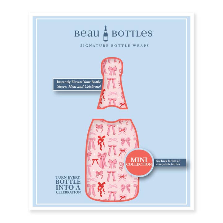 Beau Bottles Pretty in Bows | Mini Prosecco | Six Pack