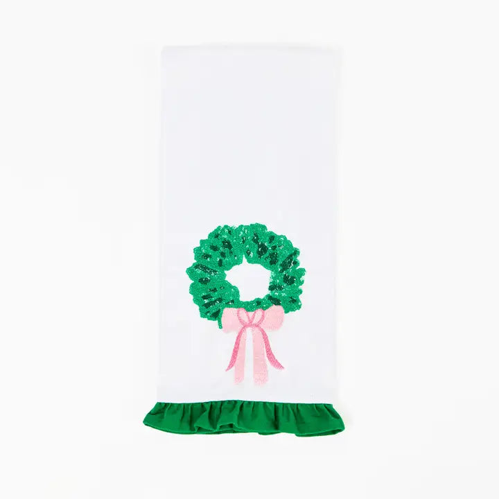 Tea Towel | Sequin Wreath