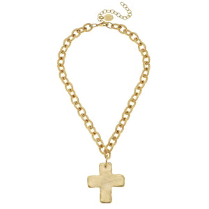 Solid Gold Cross Necklace