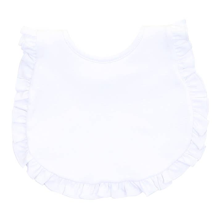 Essentials Bib | White Ruffle