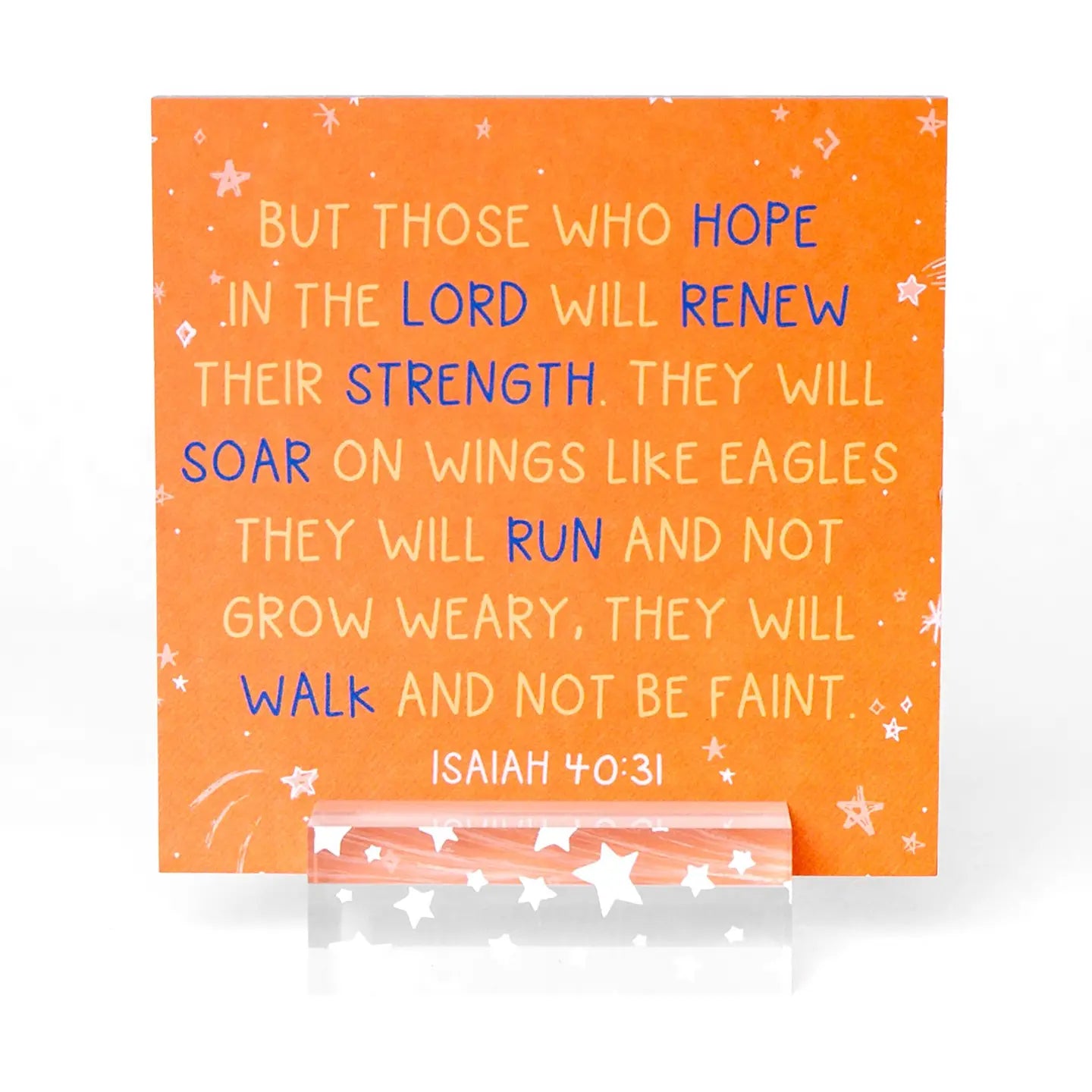 Verses For Strength | Bible Verse Card Set with Display Stand