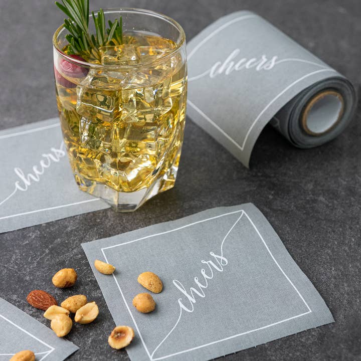 Cocktail Napkin Roll | Silver Fox