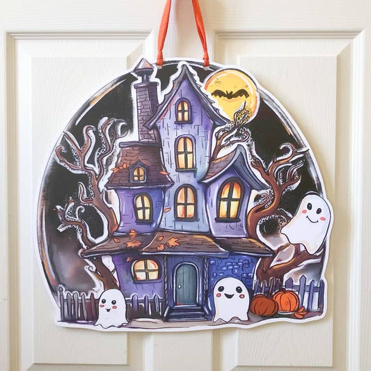 Door Hanger | Halloween Haunted House