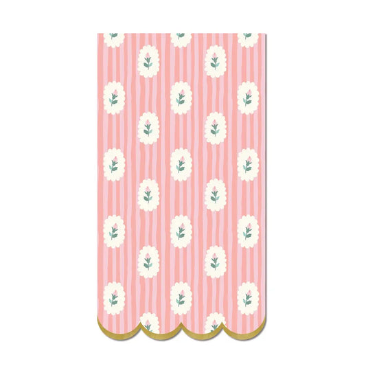 Striped Floral Dinner Napkin