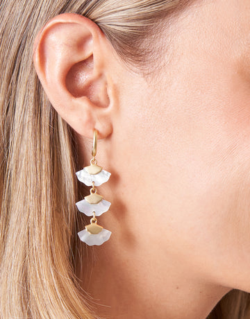 Buttercup Dangle Earrings Mother-of-Pearl