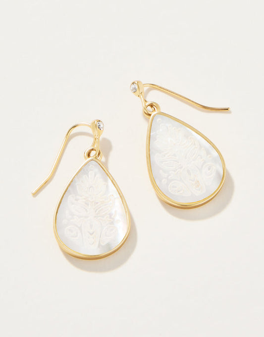 Willa Carved Earrings Mother-of-Pearl