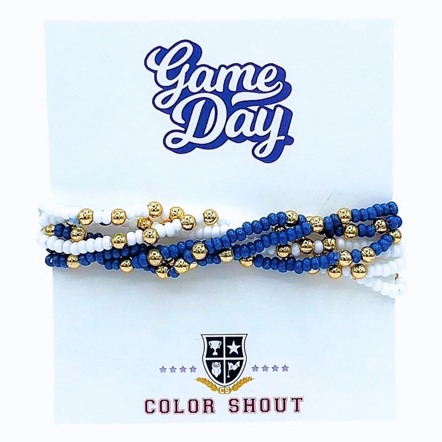 Gameday Bracelet Set | Royal Blue/White