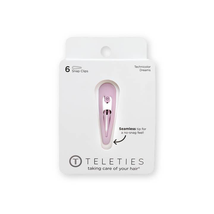 Teleties | Snap Clip | 6 Count | Technicolor Dreams