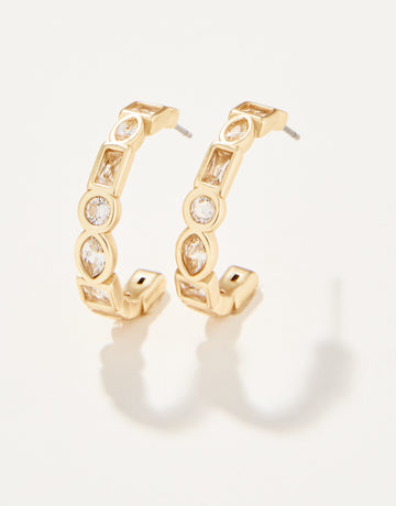 Shine Bright Hoop Crystal Earrings