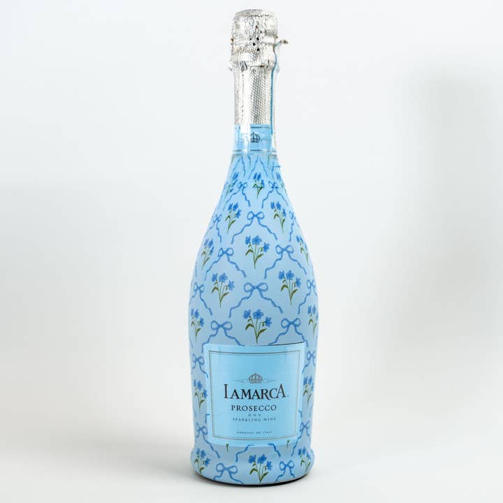 Beau Bottle Blue Bows and Blossoms | Prosecco Collection