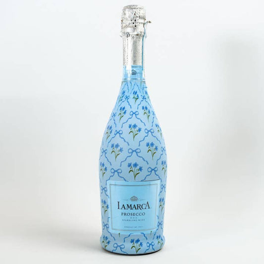Beau Bottle Blue Bows and Blossoms | Prosecco Collection