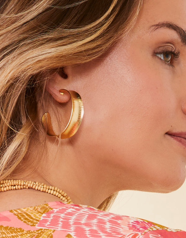 Queenie Hoop Earrings Gold