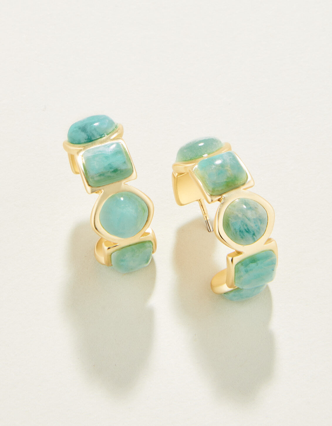 Maera Hoop Earrings Amazonite