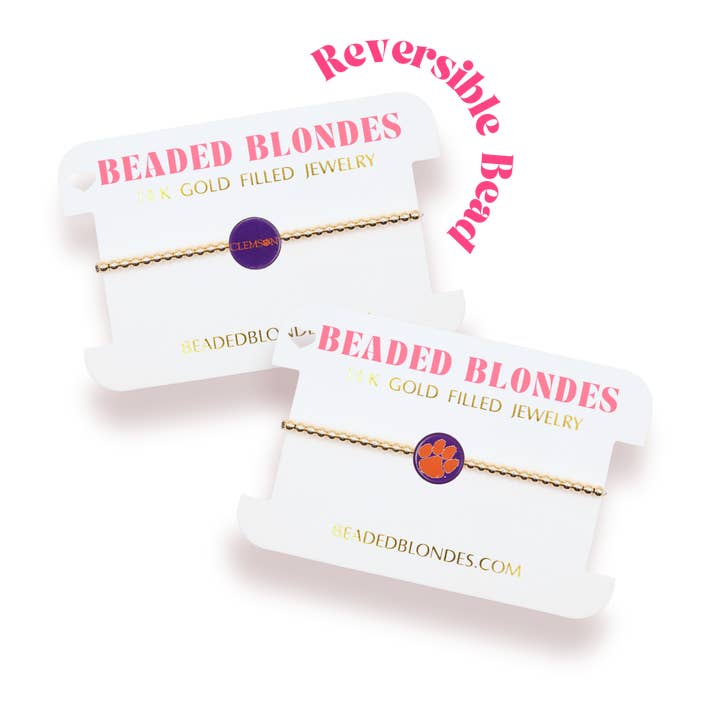 Clemson Logo Bracelet | Gold