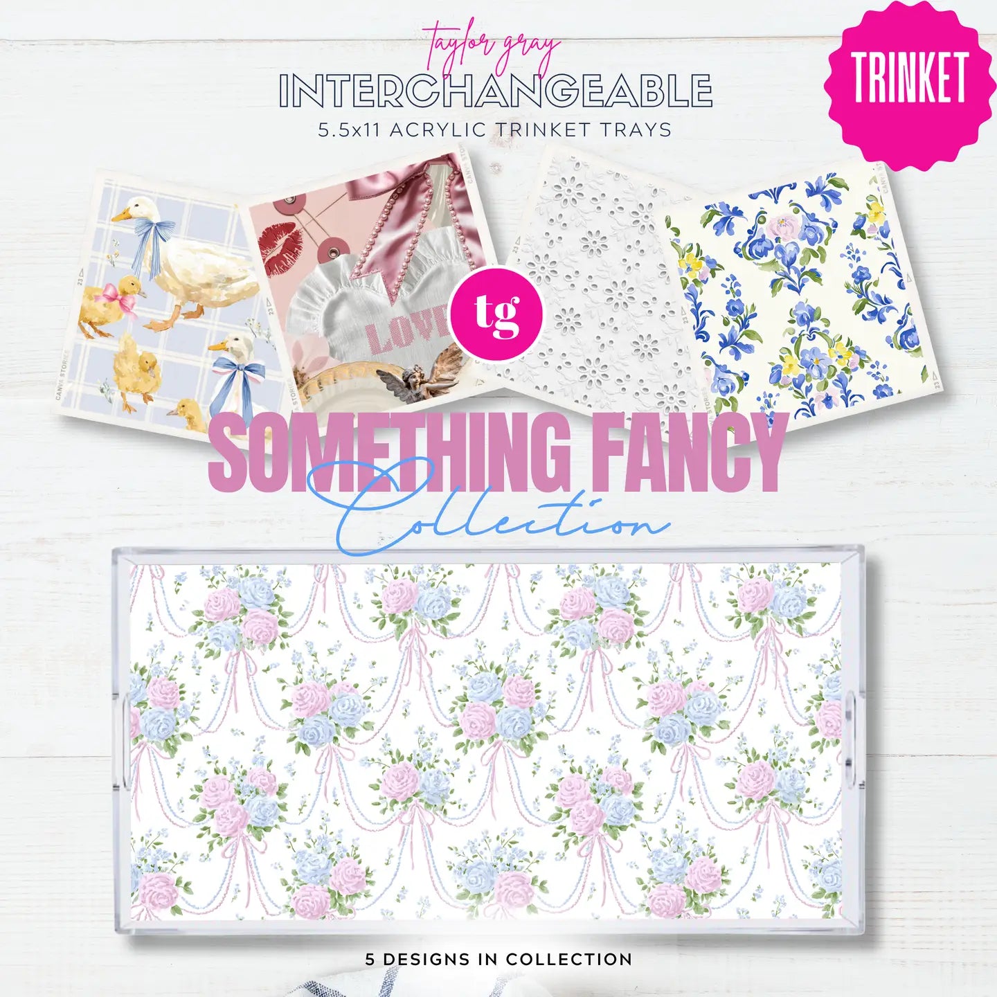 Acrylic Trinket Tray Inserts | Something Fancy
