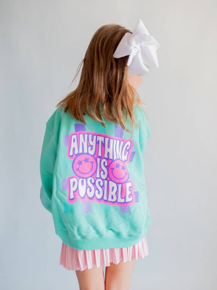 Anything is Possible Smiley Sweatshirt | Youth