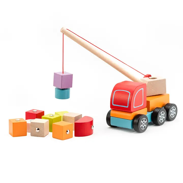 Cubika | Wooden Toy Crane Truck