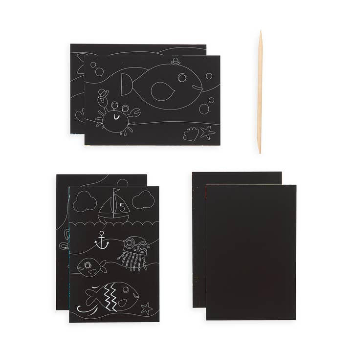 Mini Scratch & Scribble Art Kit | Friendly Fish