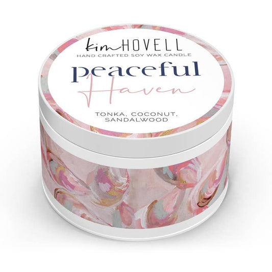 Peaceful Haven 6 oz Travel Tin Candle | Kim Hovell Collection