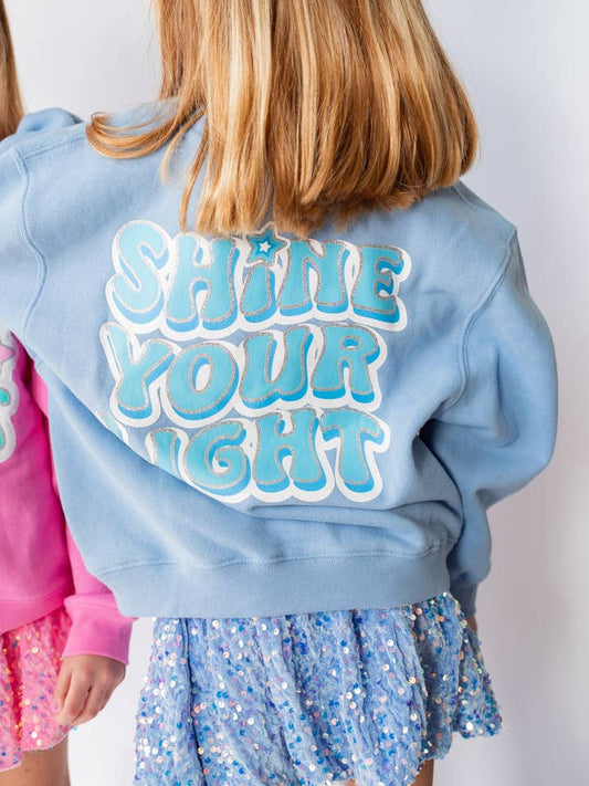 Ice Blue Shine Your Light Sweatshirt | Youth