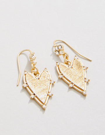 Noble Heart Earrings | Crystal