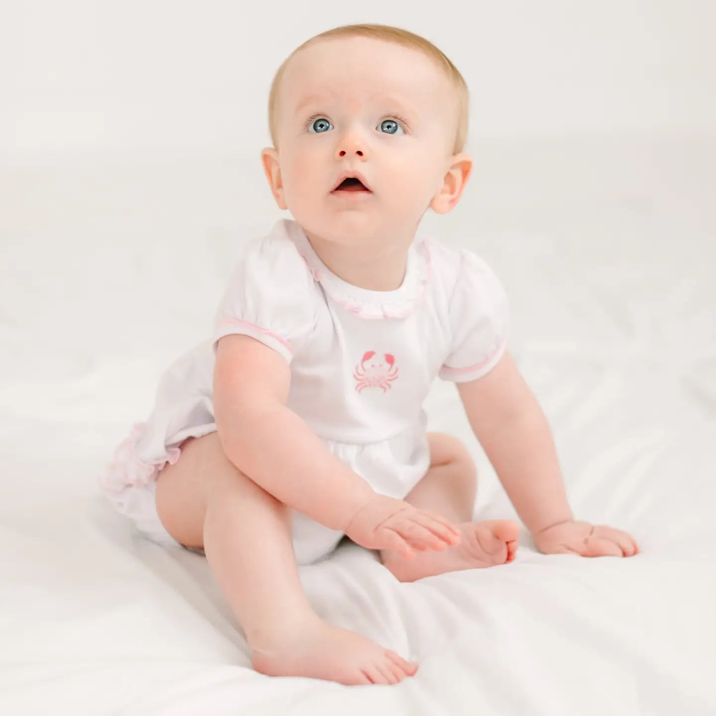 Little Crawlers Embroidered Ruffle Bubble