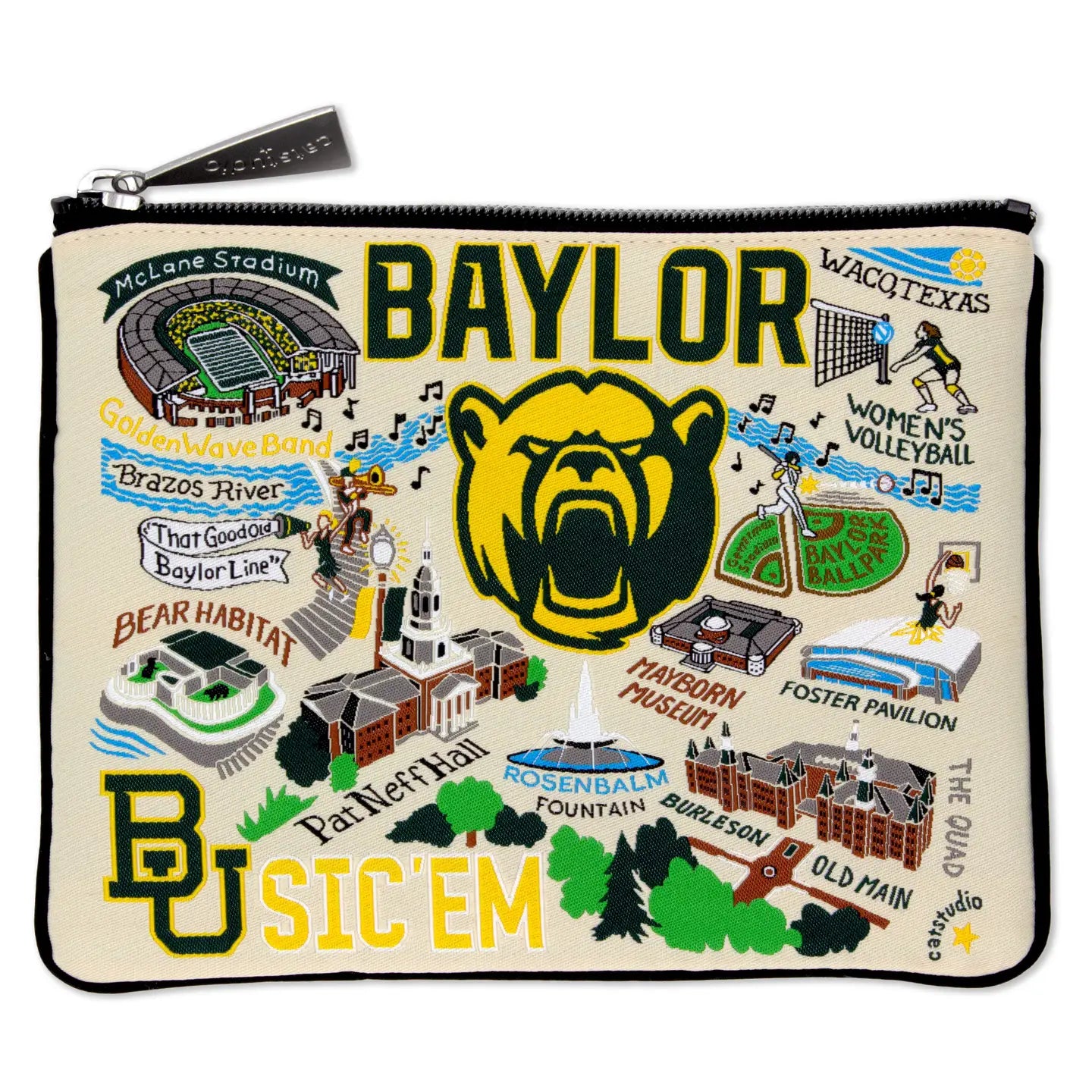 Baylor University Collegiate Zip Pouch