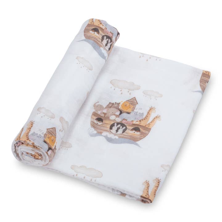 Muslin Swaddle Blanket | Noah's Ark