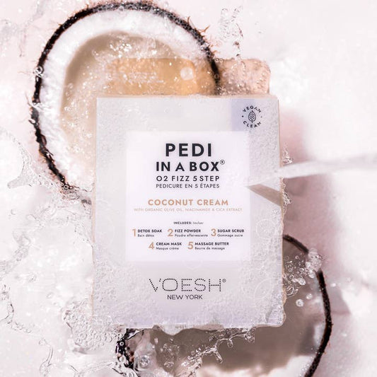 Pedi in A Box | O2 Fizz 5 Step | Coconut Cream