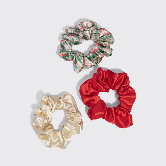 Holiday Scrunchies 3pc Set | Multi-Color