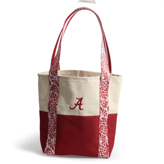 Canvas Mini Tote with Floral Straps | Alabama