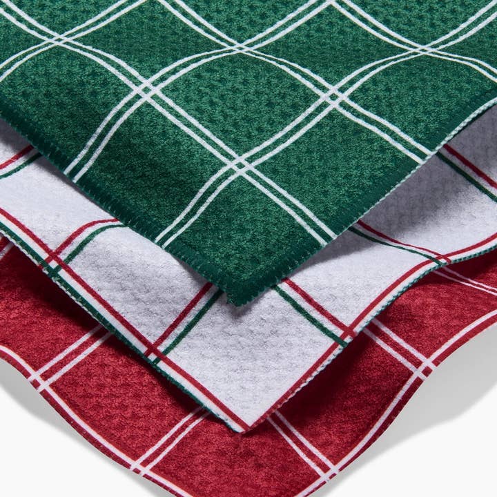 Dishcloth Set | Christmas Grid