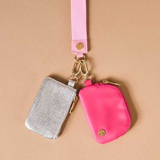 Dynamic Duo Pouch Luxe Wristlet | Kiss & Tell