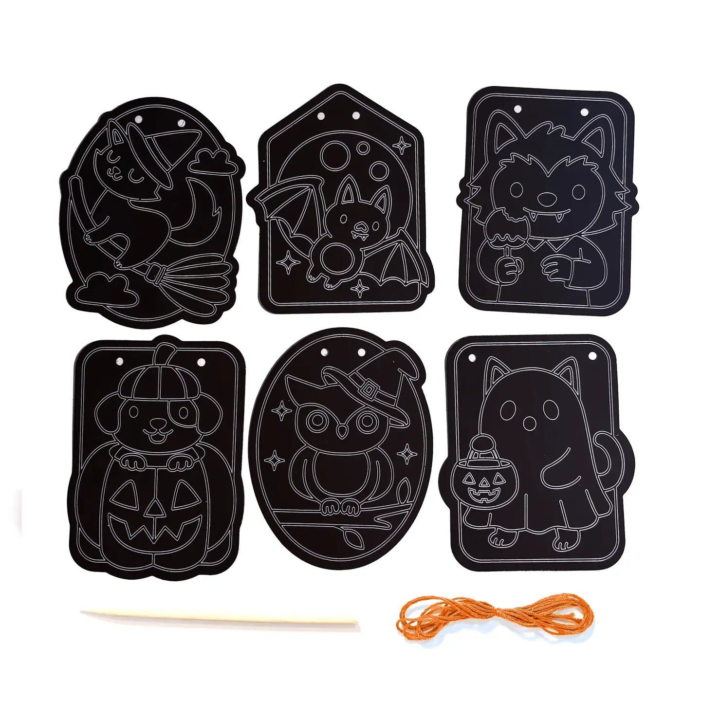 Mini Scratch & Scribble Window Banner Kit - Boo Buddies