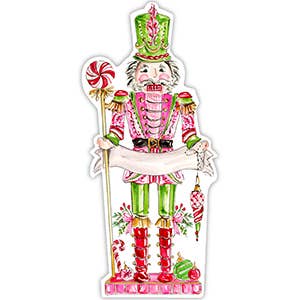 Die-Cut Accents - Pink Peppermint Nutcracker with Banner