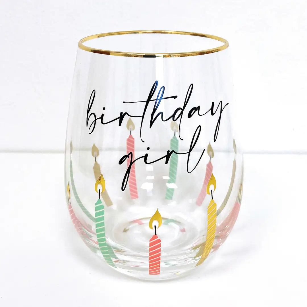 Birthday Girl Stemless Wine Glass