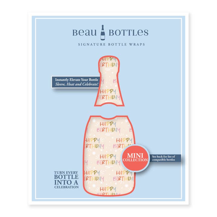 Beau Bottles Birthday Pastels | Mini Prosecco | Six Pack