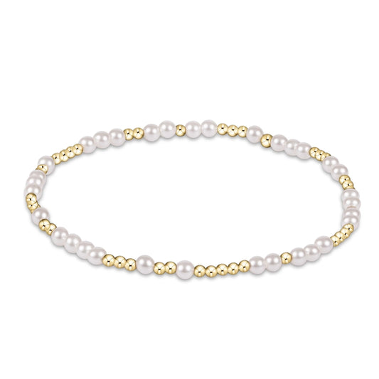 Extends | Hope Unwritten 3mm Bead Bracelet | Pearl